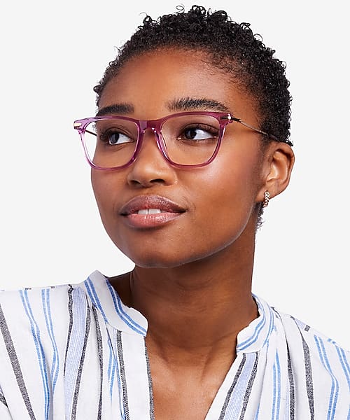 Purple Sebastian -  Acetate-metal Eyeglasses