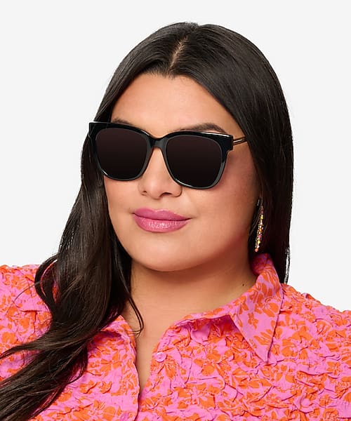 Black Erica -  Acetate-metal Sunglasses